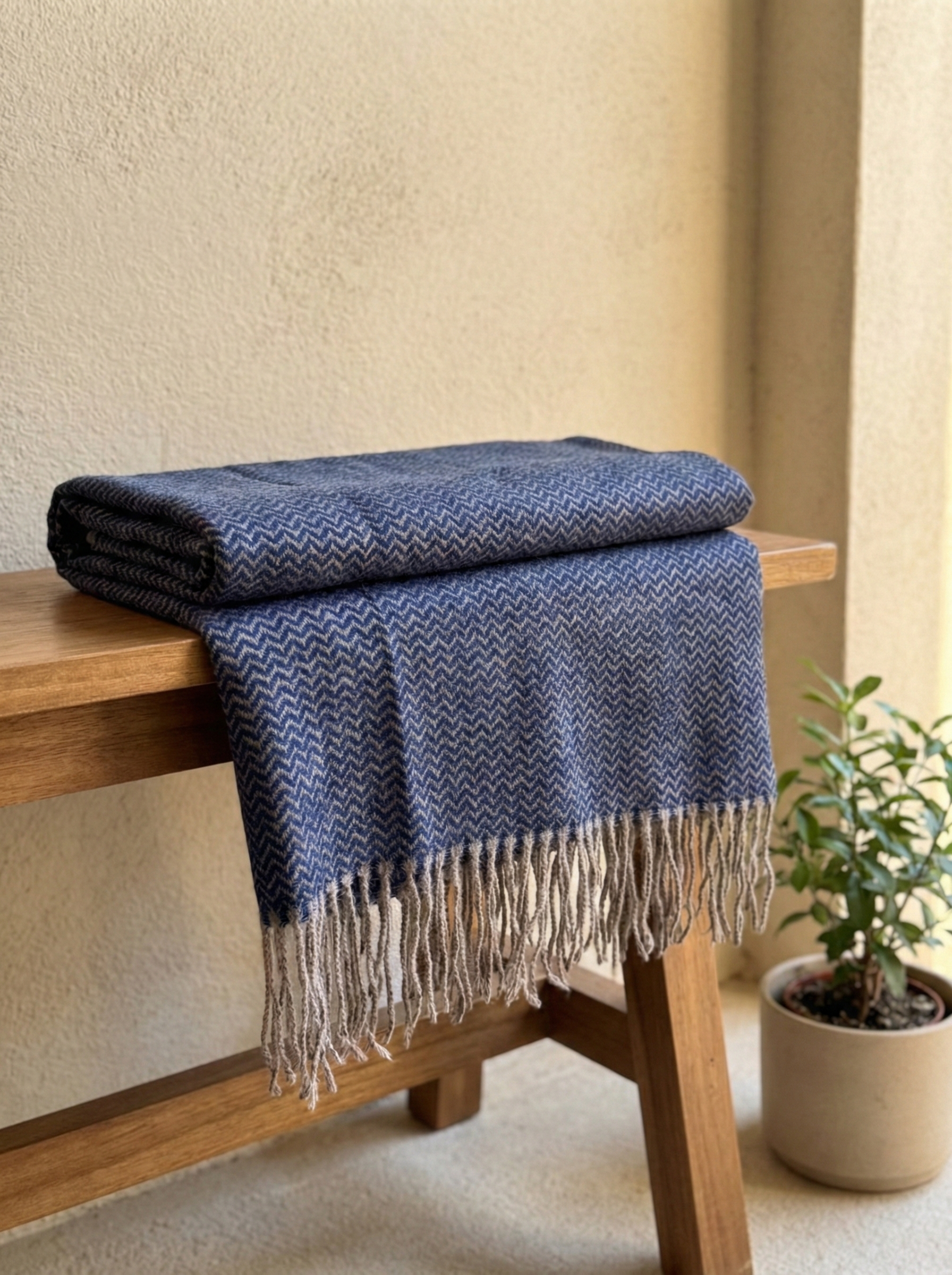 SPACE BLUE HERRINGBONE